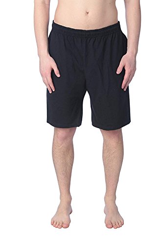 Fruit of the Loom Mens Jersey Short Black S at Amazon Men's